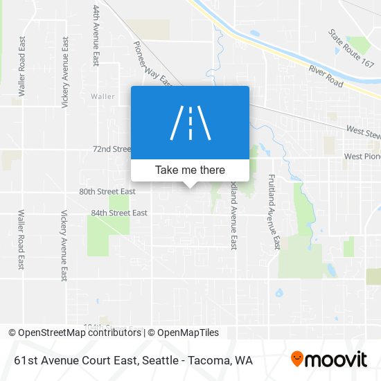 61st Avenue Court East map