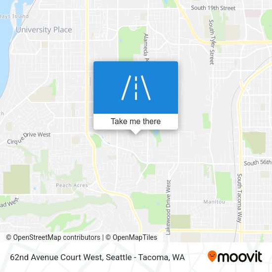 Mapa de 62nd Avenue Court West