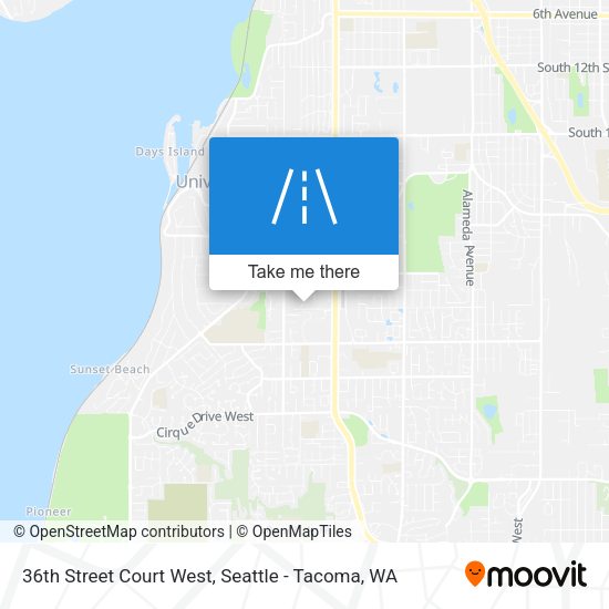 Mapa de 36th Street Court West