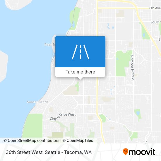 36th Street West map