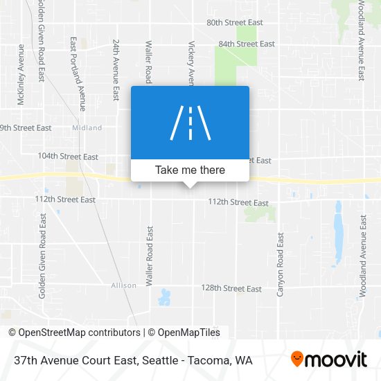 37th Avenue Court East map