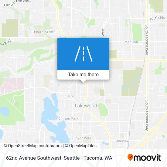 62nd Avenue Southwest map