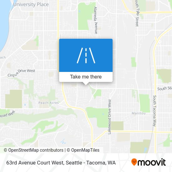 Mapa de 63rd Avenue Court West