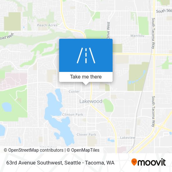 63rd Avenue Southwest map
