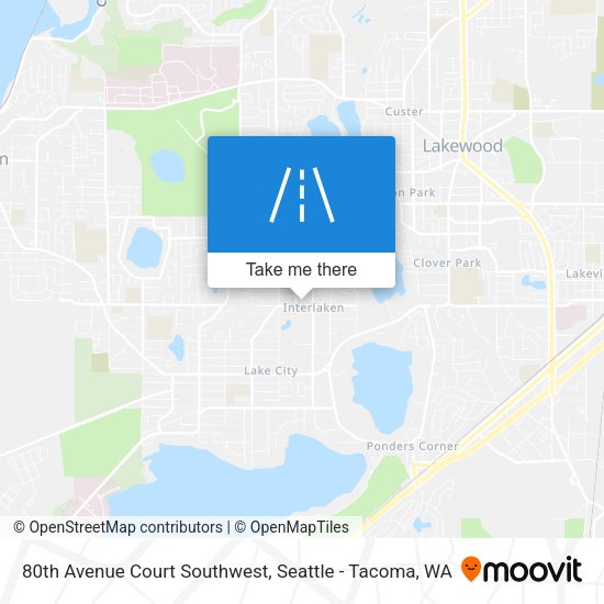 80th Avenue Court Southwest map