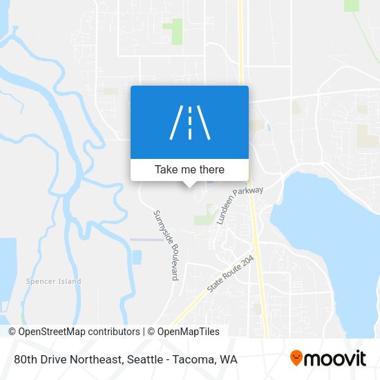 80th Drive Northeast map