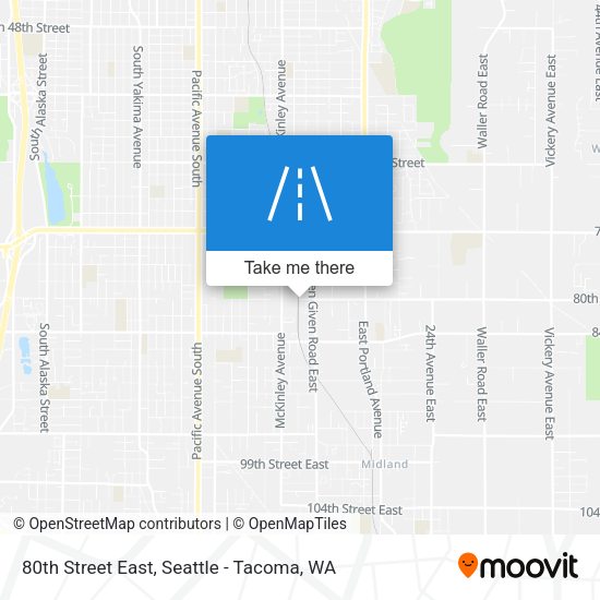 80th Street East map