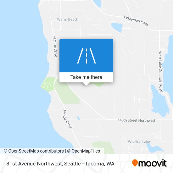 81st Avenue Northwest map