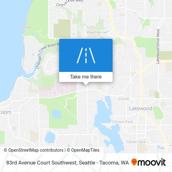 Mapa de 83rd Avenue Court Southwest