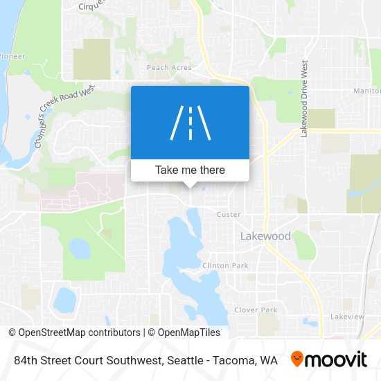 84th Street Court Southwest map