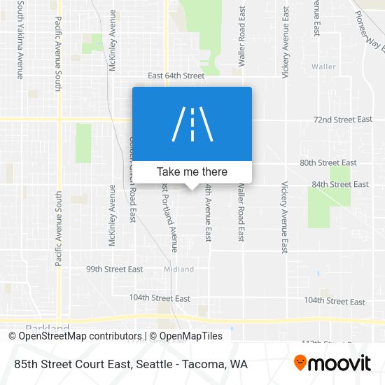 85th Street Court East map