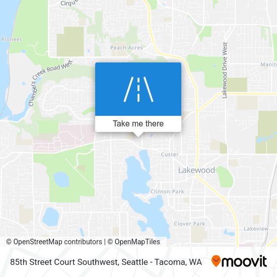 Mapa de 85th Street Court Southwest