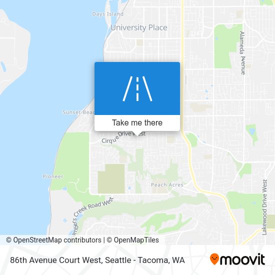 86th Avenue Court West map