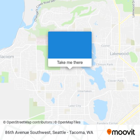 86th Avenue Southwest map