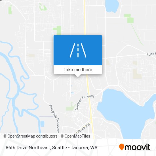 86th Drive Northeast map