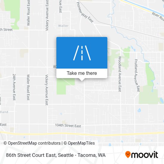 86th Street Court East map