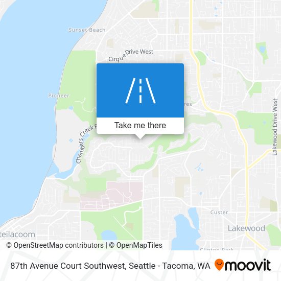 87th Avenue Court Southwest map