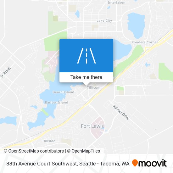Mapa de 88th Avenue Court Southwest
