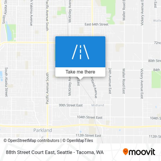 88th Street Court East map