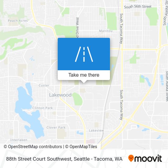 88th Street Court Southwest map