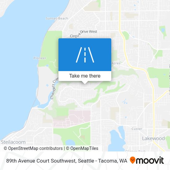 89th Avenue Court Southwest map