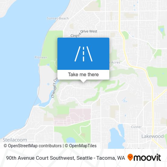 90th Avenue Court Southwest map