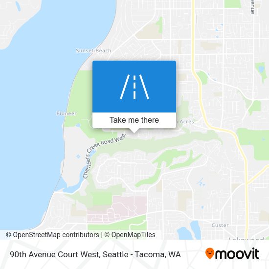 Mapa de 90th Avenue Court West