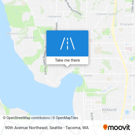 90th Avenue Northeast map