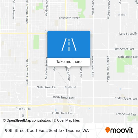 Mapa de 90th Street Court East