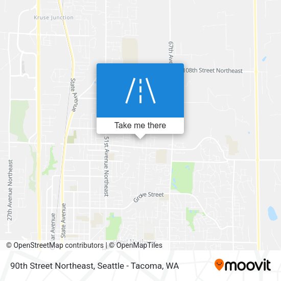 90th Street Northeast map