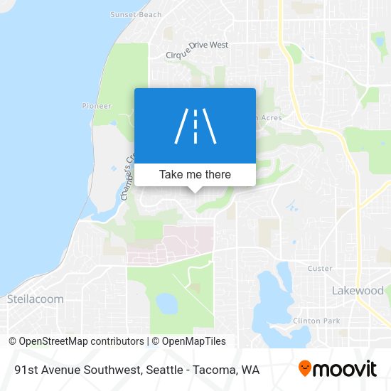 91st Avenue Southwest map