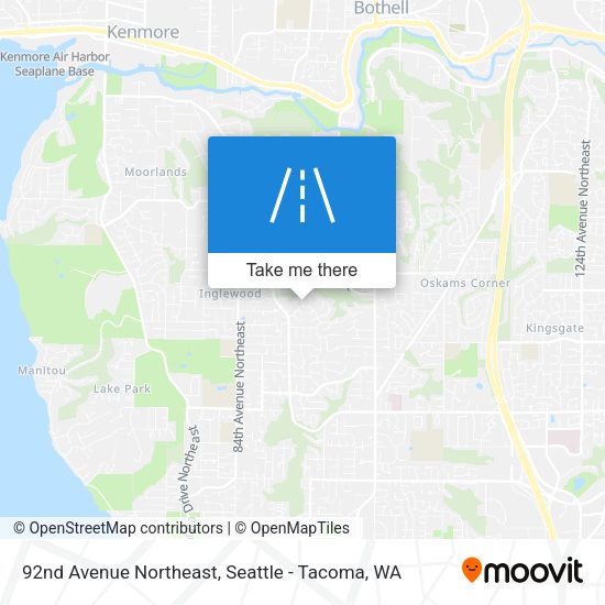 92nd Avenue Northeast map