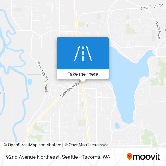 92nd Avenue Northeast map