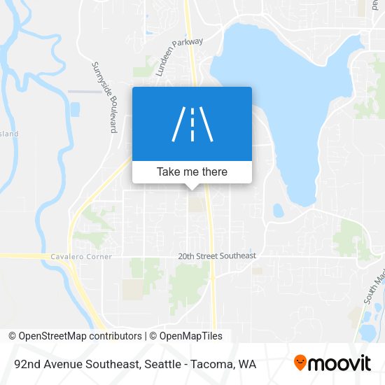 92nd Avenue Southeast map