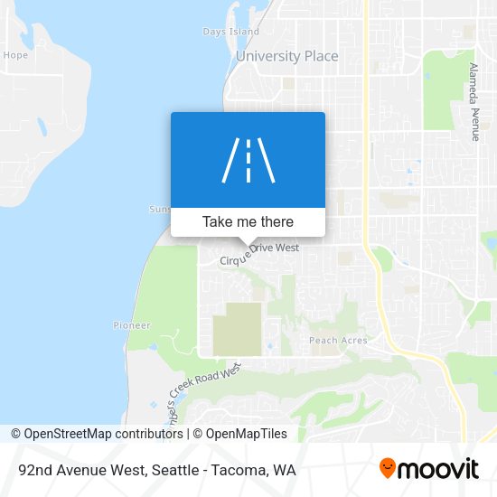 Mapa de 92nd Avenue West