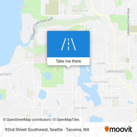 92nd Street Southwest map