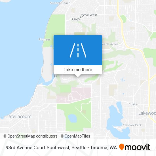 Mapa de 93rd Avenue Court Southwest