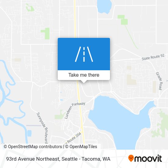 93rd Avenue Northeast map