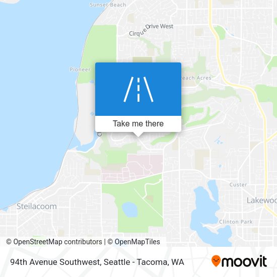 94th Avenue Southwest map