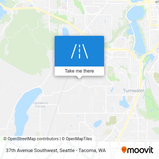 37th Avenue Southwest map