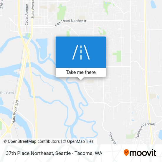 37th Place Northeast map