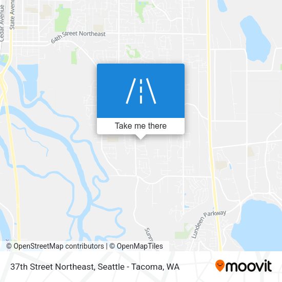 Mapa de 37th Street Northeast