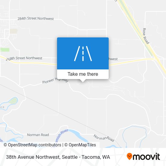 38th Avenue Northwest map