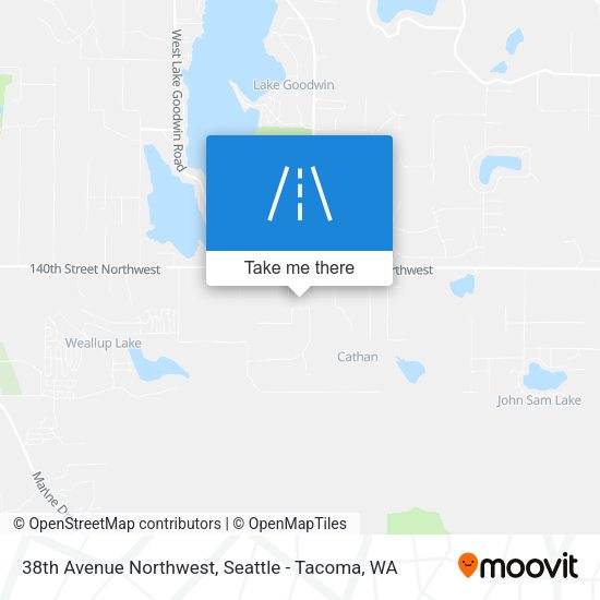 38th Avenue Northwest map