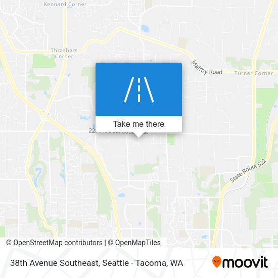 38th Avenue Southeast map