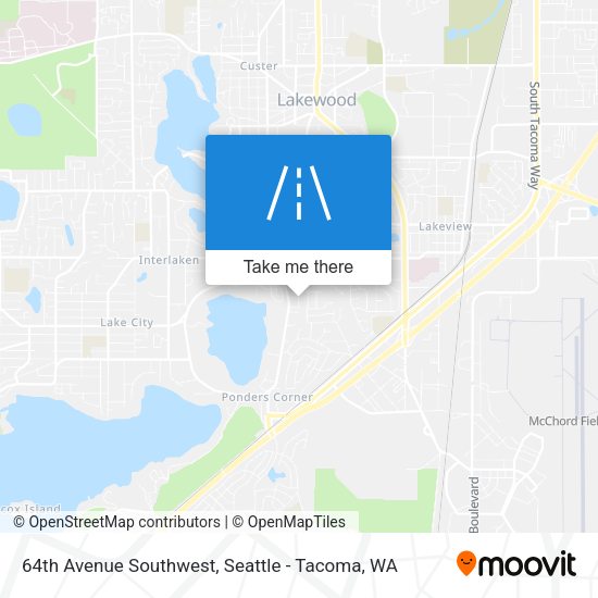 64th Avenue Southwest map