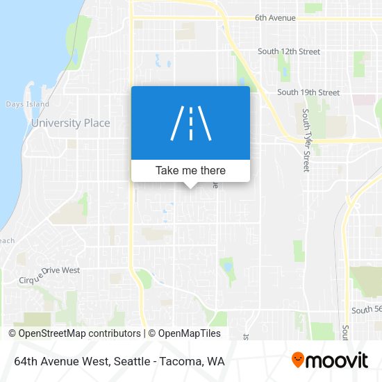 64th Avenue West map
