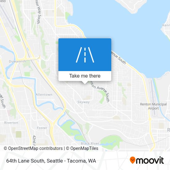 64th Lane South map