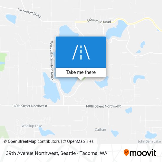 39th Avenue Northwest map