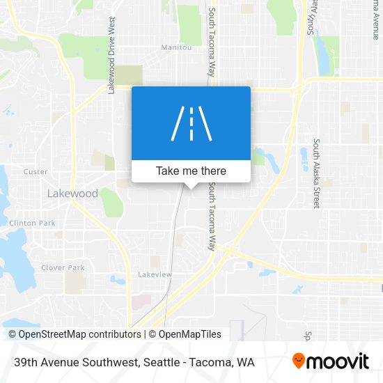 39th Avenue Southwest map